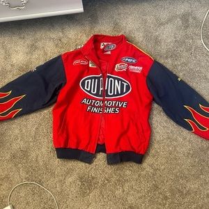 Red vintage unisex Dupont race jacket